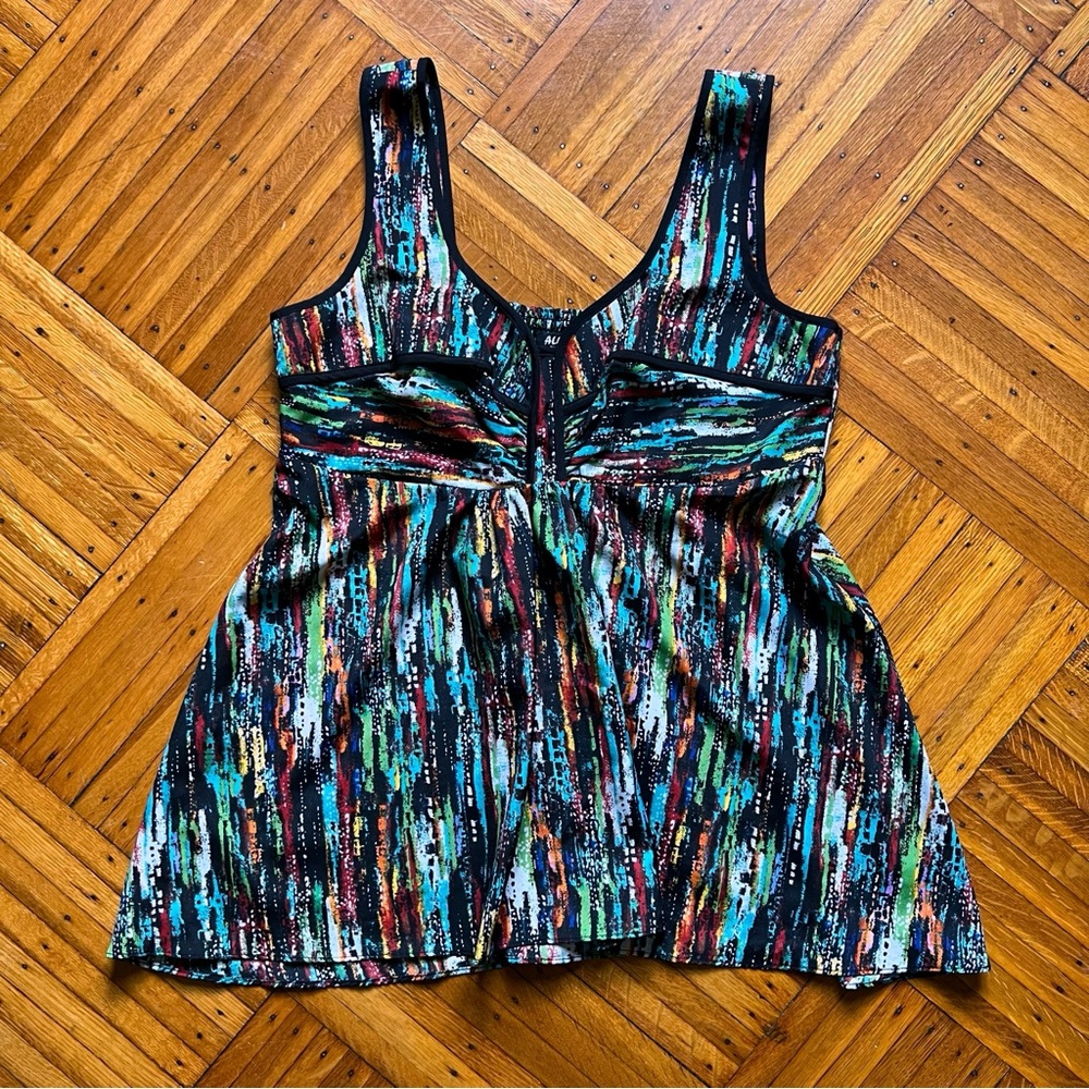 Allen B By Allen Schwartz Colorful Sleeveless Blouse